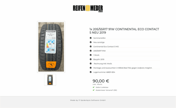 1x 205/55R17 91W CONTINENTAL ECO CONTACT 5 NEU 2019 #1QCP – Bild 2