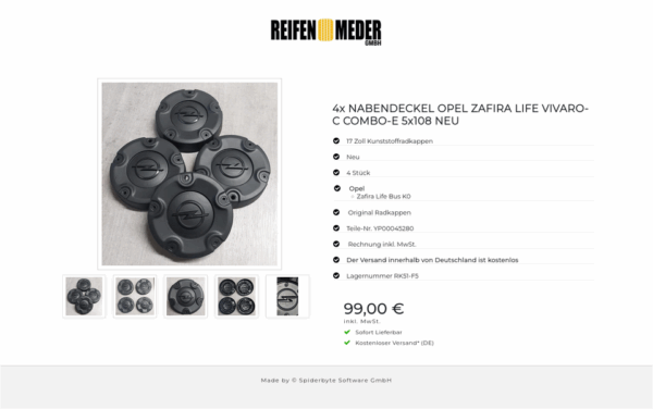 4x NABENDECKEL OPEL ZAFIRA LIFE VIVARO-C COMBO-E  5x108 NEU #1M9A – Bild 6
