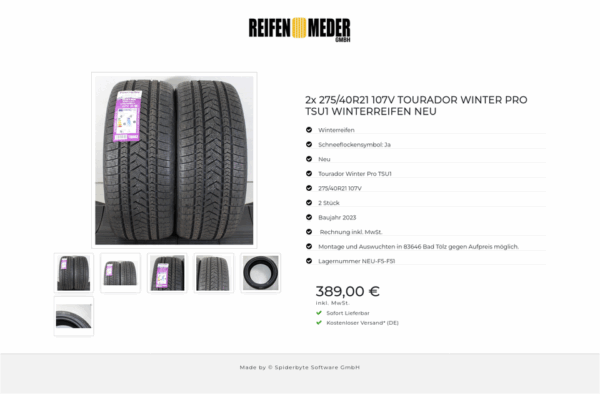 2x 275/40R21 107V TOURADOR WINTER PRO TSU1 WINTERREIFEN NEU #1PYC – Bild 7