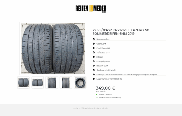 2x 315/30R22 107Y PIRELLI PZERO N0 SOMMERREIFEN 6MM 2019 #178H – Bild 6