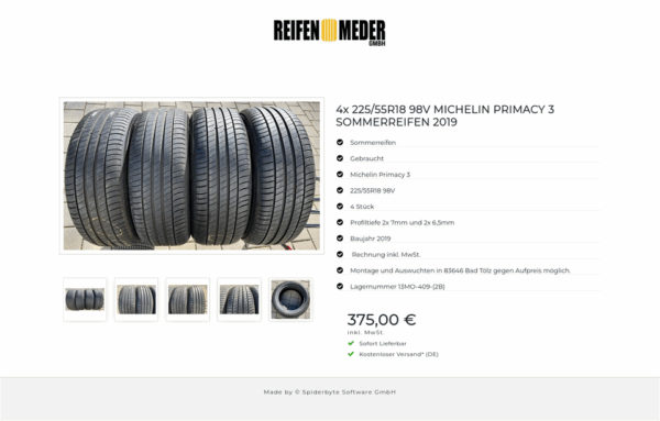 4x 225/55R18 98V MICHELIN PRIMACY 3 SOMMERREIFEN 2019  #12JN – Bild 6