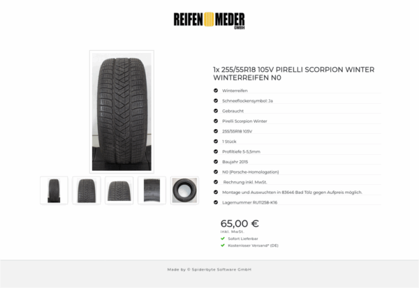 1x 255/55R18 105V PIRELLI SCORPION WINTER WINTERREIFEN N0 #1V4U – Bild 6