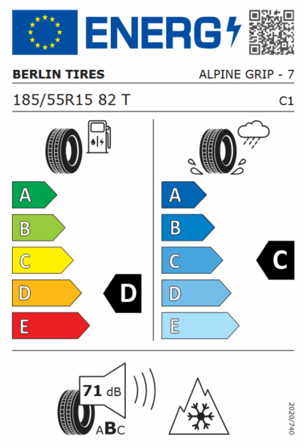 4 x 185/55R15 82T BERLIN TIRES ALPIN GRIP WINTERREIFEN FREIHAUS – Bild 4