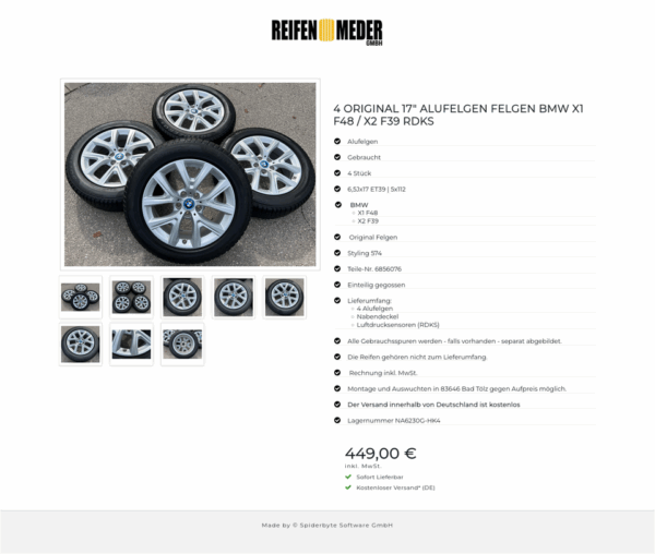 4 ORIGINAL 17" ALUFELGEN FELGEN BMW X1 F48 / X2 F39 RDKS  #1GOW – Bild 9