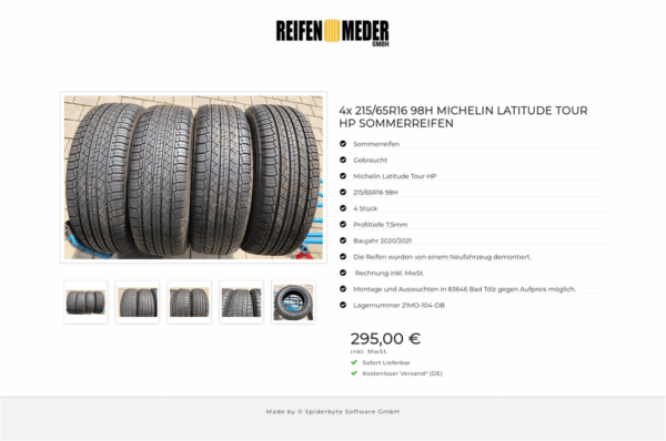 4x 215/65R16 98H MICHELIN LATITUDE TOUR HP SOMMERREIFEN #3463 – Bild 6