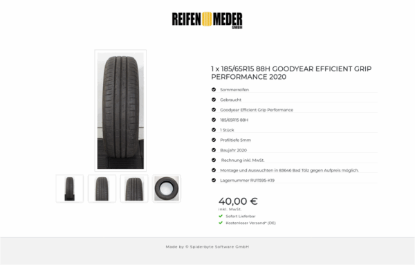 1 x 185/65R15 88H GOODYEAR EFFICIENT GRIP PERFORMANCE 2020  #1X8F – Bild 5