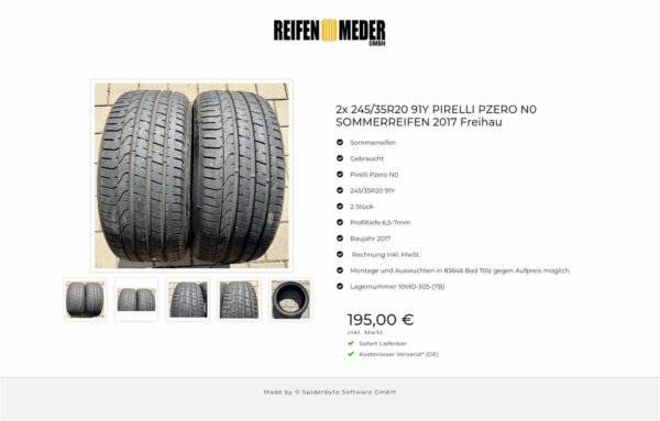 2x 245/35R20 91Y PIRELLI PZERO N0 SOMMERREIFEN 2017 Freihau #16KS – Bild 6