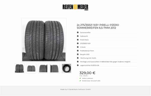 2x 275/35R21 103Y PIRELLI PZERO SOMMERREIFEN 6,5-7MM 2012 #18FO – Bild 6