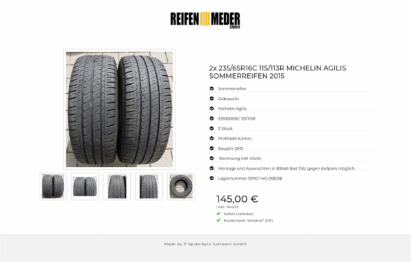 2x 235/65R16C 115/113R MICHELIN AGILIS SOMMERREIFEN 2015 #2537 – Bild 6