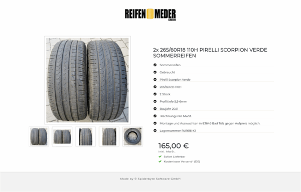 2x 265/60R18 110H PIRELLI SCORPION VERDE SOMMERREIFEN #6967 – Bild 6