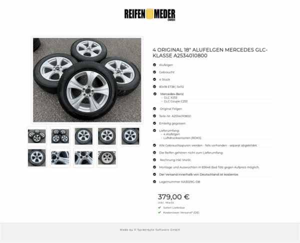 4 ORIGINAL 18" ALUFELGEN MERCEDES GLC-KLASSE A2534010800 #145T – Bild 10