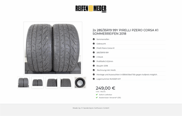 2x 285/35R19 99Y PIRELLI PZERO CORSA K1 SOMMERREIFEN 2018 #1PGD – Bild 6