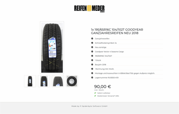 1x 195/65R16C 104/102T GOODYEAR GANZJAHRESREIFEN NEU 2018 #1MEE – Bild 5