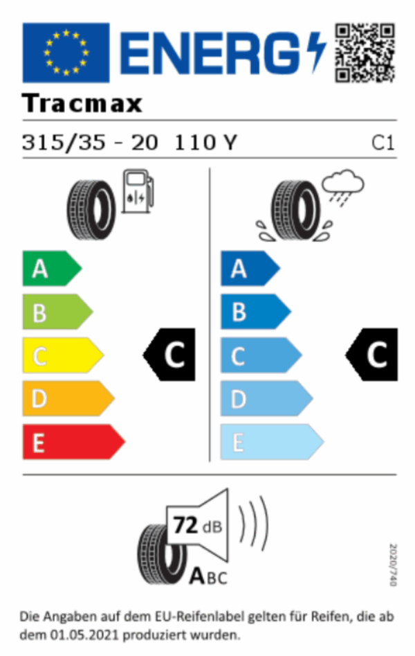 2x 275/40R20 106Y 2x 315/35R20 110Y TRACMAX  SOMMERREIFEN – Bild 3
