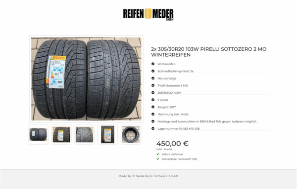 2x 305/30R20 103W PIRELLI SOTTOZERO 2 MO WINTERREIFEN #1568 – Bild 6