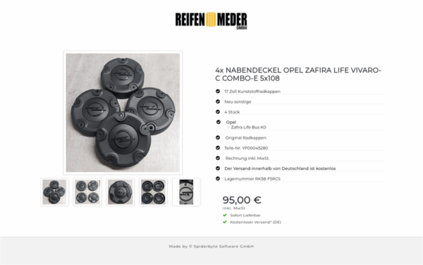 4x NABENDECKEL OPEL ZAFIRA LIFE VIVARO-C COMBO-E  5x108  #1M9H – Bild 6