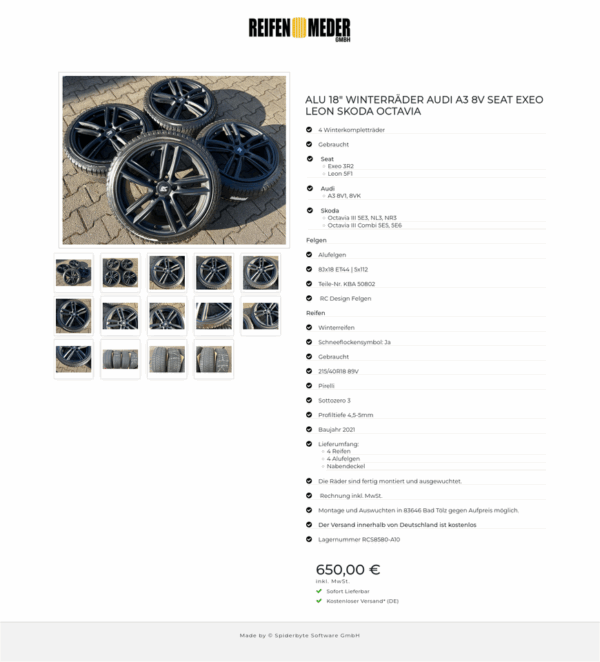 ALU 18" WINTERRÄDER AUDI A3 8V SEAT EXEO LEON SKODA OCTAVIA #1QRF – Bild 15