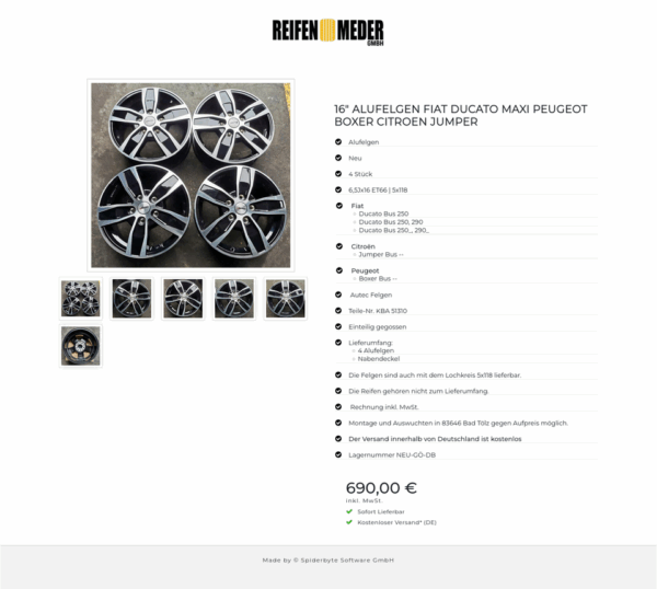 16" ALUFELGEN FIAT DUCATO MAXI PEUGEOT BOXER CITROEN JUMPER #14II – Bild 7