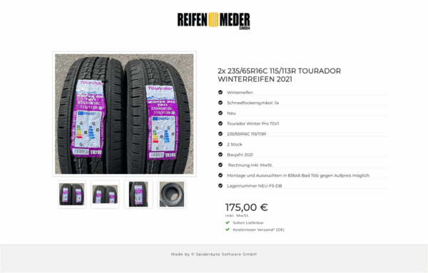 2x 235/65R16C 115/113R TOURADOR WINTERREIFEN 2021 #19JX – Bild 5