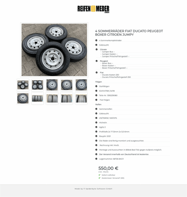 4 SOMMERRÄDER FIAT DUCATO PEUGEOT BOXER CITROEN JUMPY #1Z9N – Bild 11