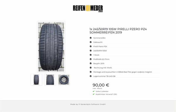 1x 245/50R19 105W PIRELLI PZERO PZ4 SOMMERREIFEN 2019 #5331 – Bild 4