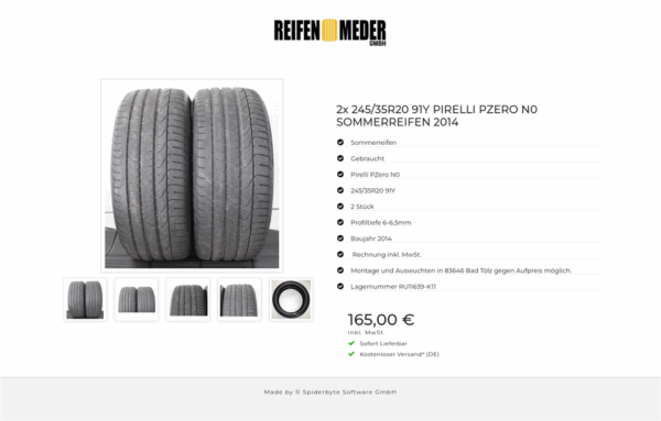 2x 245/35R20 91Y PIRELLI PZERO N0 SOMMERREIFEN 2014 #1XKK – Bild 6