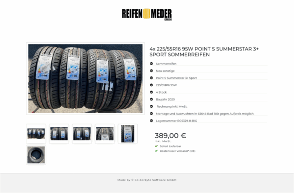 4x 225/55R16 95W POINT S SUMMERSTAR 3+ SPORT SOMMERREIFEN #12HE – Bild 7
