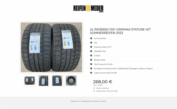 2x 315/35R20 110Y GRIPMAX STATURE H/T SOMMERREIFEN 2023 #19JQ – Bild 5