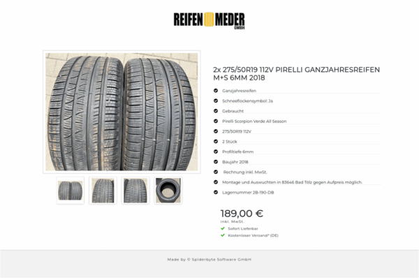 2x 275/50R19 112V PIRELLI GANZJAHRESREIFEN M+S 6MM 2018 #4058 – Bild 5