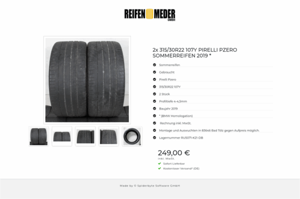 2x 315/30R22 107Y PIRELLI PZERO SOMMERREIFEN 2019 * #17TR – Bild 6