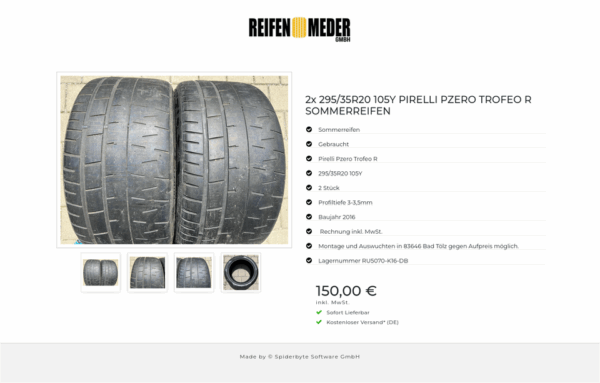 2x 295/35R20 105Y PIRELLI PZERO TROFEO R SOMMERREIFEN #16SN – Bild 5