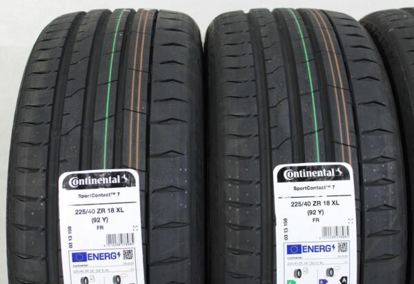 4x 225/40R18 92Y CONTINENTAL SPORT CONTACT 7 SOMMERREIFEN #1KIE – Bild 3