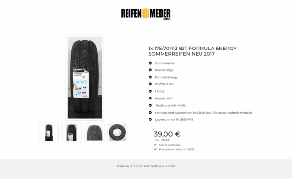 1x 175/70R13 82T FORMULA ENERGY SOMMERREIFEN NEU 2017 #1MPO – Bild 5