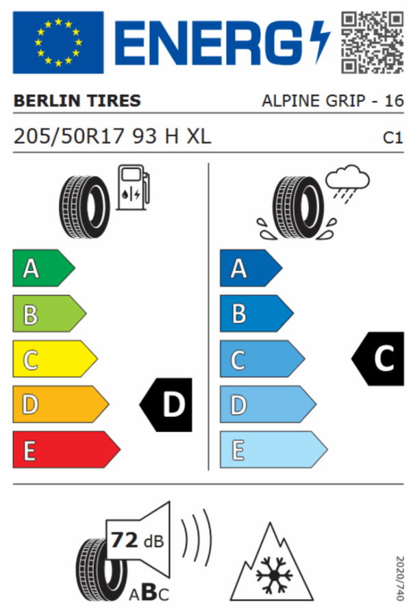 4 x 205/50R17 93H  BERLIN TIRES ALPIN GRIP WINTERREIFEN FREIHAUS – Bild 4