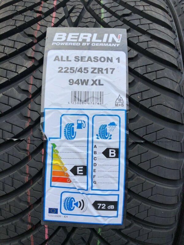 2 X 225/45R17 94W BERLIN TIRES ALL SEASON ALLWETTERREIFEN #11VV – Bild 3