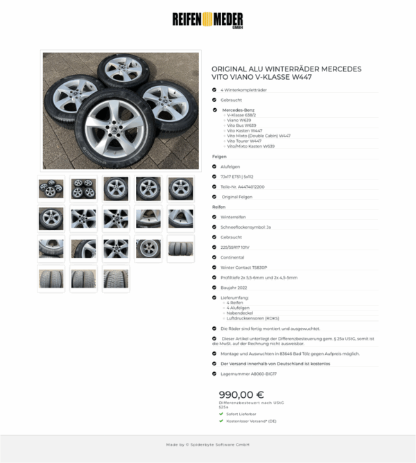 ORIGINAL ALU WINTERRÄDER MERCEDES VITO VIANO V-KLASSE W447  #1TGO – Bild 19