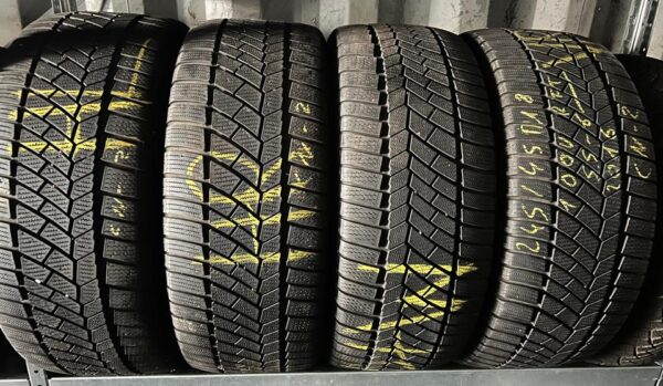 4x 245/45R18 100V CONTINENTAL WINTERREIFEN RUNFLAT 2016 #1V9Q