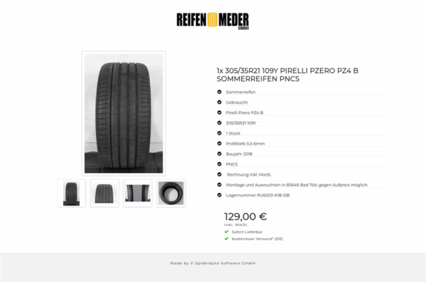 1x 305/35R21 109Y PIRELLI PZERO PZ4 B SOMMERREIFEN PNCS #18OE – Bild 5
