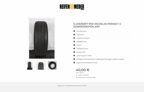 1x 205/55R17 91W MICHELIN PRIMACY 3 SOMMERREIFEN 2017 #18HD – Bild 4