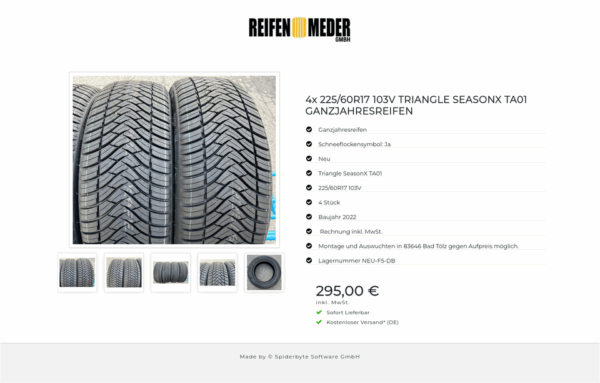 4x 225/60R17 103V TRIANGLE SEASONX TA01 GANZJAHRESREIFEN #19GK – Bild 6