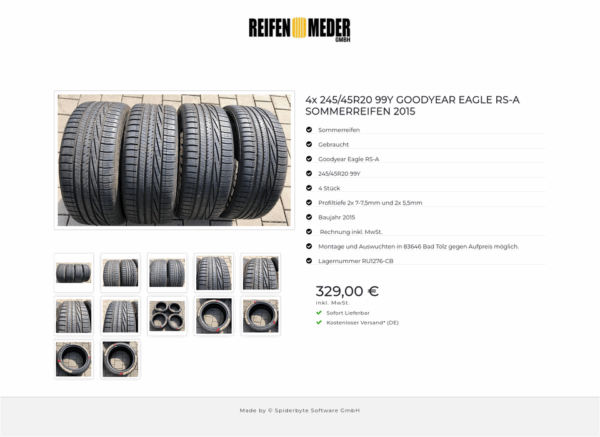4x 245/45R20 99Y GOODYEAR EAGLE RS-A SOMMERREIFEN 2015 #2830 – Bild 13
