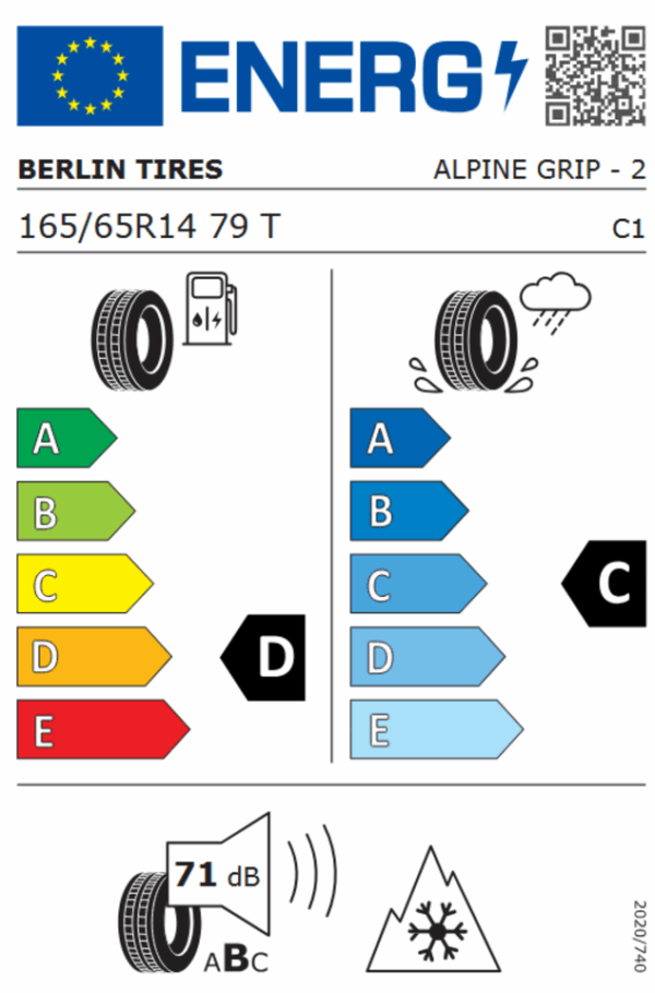 4 x 165/65R14 79T BERLIN TIRES ALPIN GRIP WINTERREIFEN FREIHAUS – Bild 4