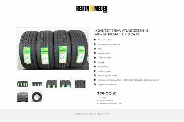4x 245/45R17 99W ATLAS GREEN 4S GANZJAHRESREIFEN 2024 XL #1QVR – Bild 8