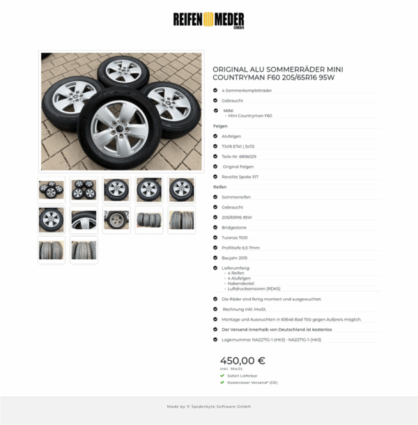 ORIGINAL ALU SOMMERRÄDER MINI COUNTRYMAN F60 205/65R16 95W #1MVI – Bild 13