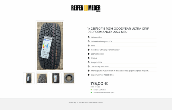 1x 235/60R18 103H GOODYEAR ULTRA GRIP PERFORMANCE+ 2024 NEU #1Q6U – Bild 5