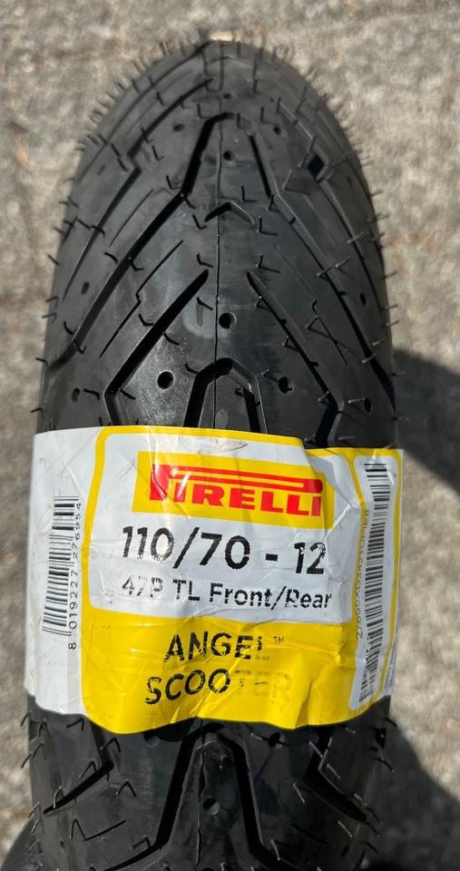1 X 110/70-12 47P PIRELLI ANGEL SCOOTER FRONT NEU 2021 FREIHAUS