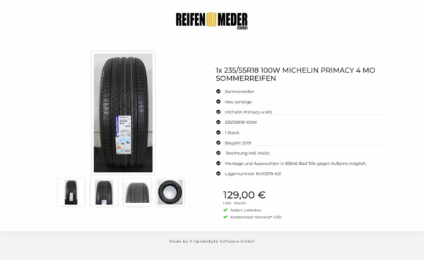 1x 235/55R18 100W MICHELIN PRIMACY 4 MO  SOMMERREIFEN #1TMH – Bild 5