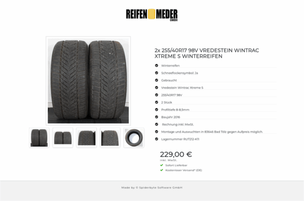 2x 255/40R17 98V VREDESTEIN WINTRAC XTREME S WINTERREIFEN #1C0Y – Bild 6