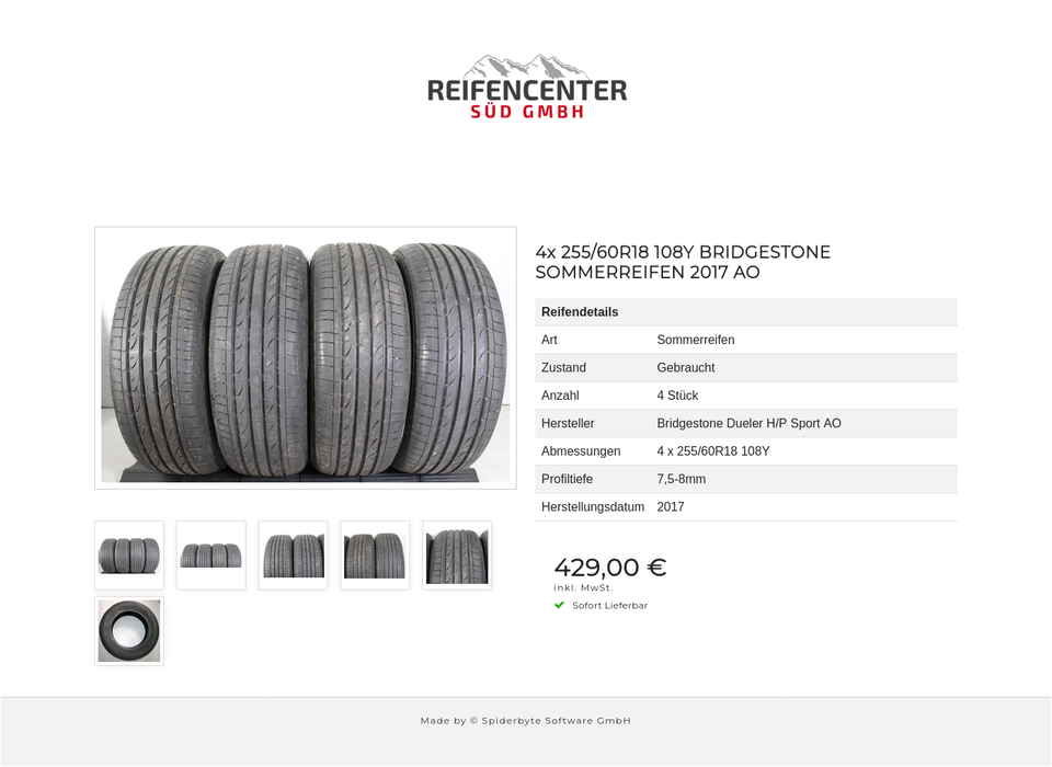 4x 255/60R18 108Y BRIDGESTONE SOMMERREIFEN 2017 AO #1RYE – Bild 7