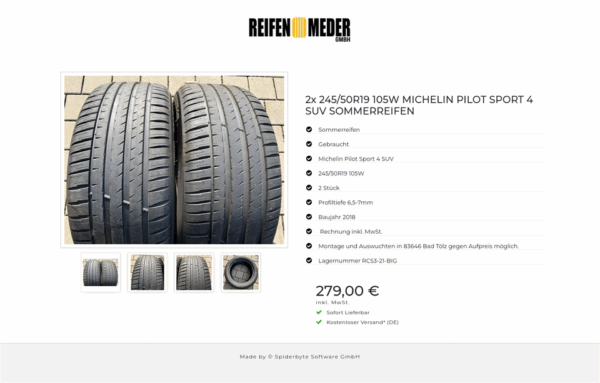 2x 245/50R19 105W MICHELIN PILOT SPORT 4 SUV SOMMERREIFEN #3690 – Bild 5